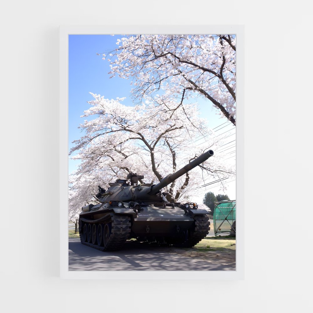 Poster Tank et Cerisier – affiche World Of Tanks (vue 3)